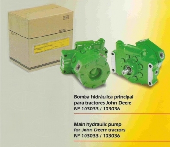 Reparación de<br />
bombas John Deere